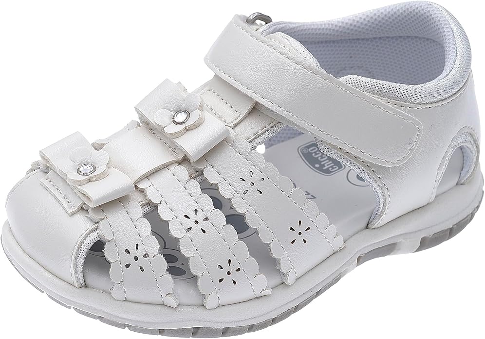 Shiko Floral Girls Sandals with Soft Cushion and Adjustable Fit