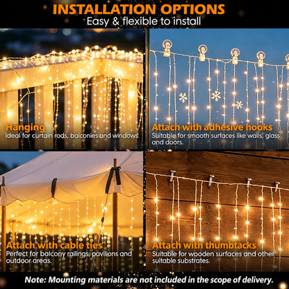 WEARXI DS0004-TP Fairy Lights 300 LED 3x3m Warm White