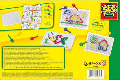 SES Creative Mosaic Board Mixed Colours 100 Piece Creative Play Set