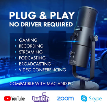 M‑Audio Uber Mic USB Condenser Microphone with Switchable Polar Patterns