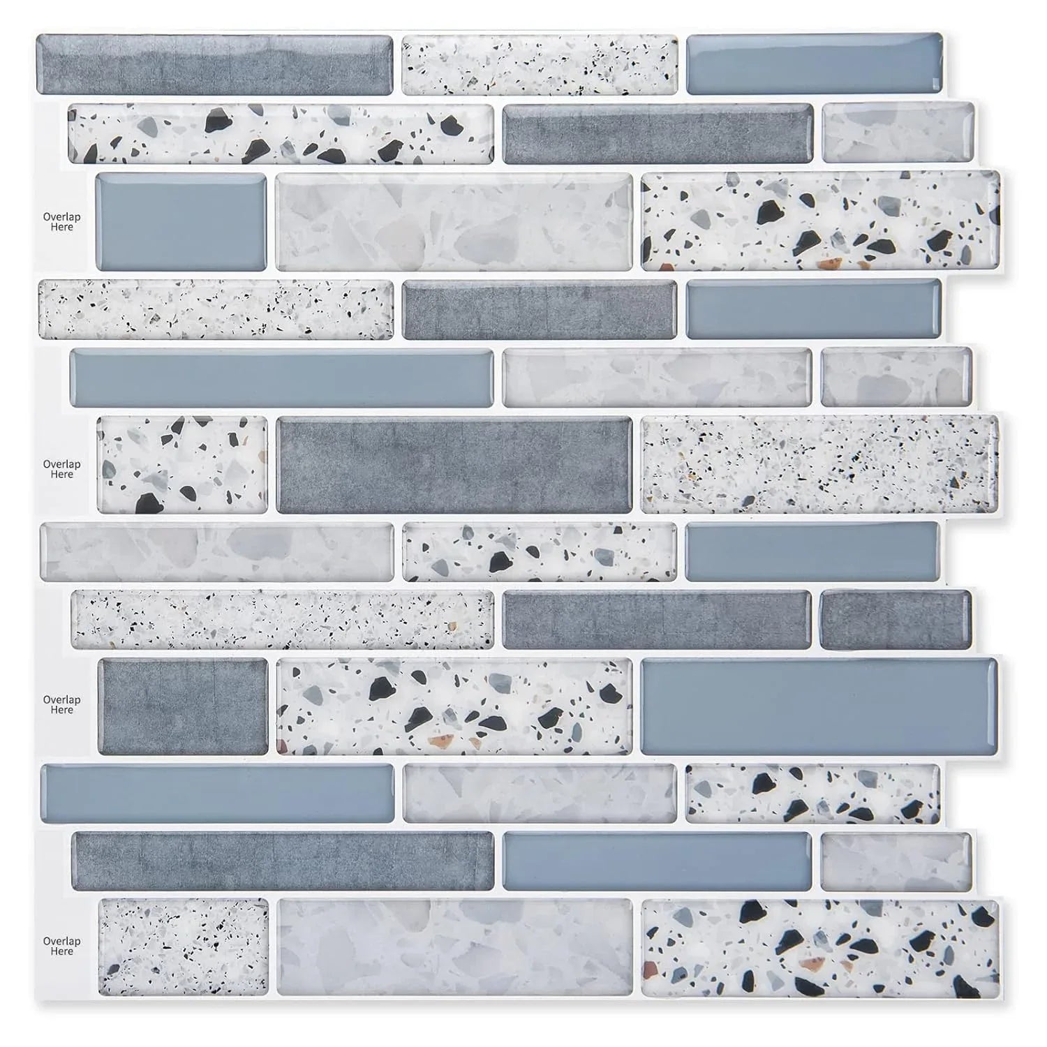 Art3d Blue Brick Peel-and-Stick Kitchen Backsplash Tiles – 10 Sheets - Gomix Brands Outlet
