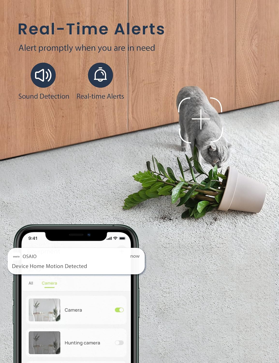 GNCC 2K Pet Camera with 360° Pan Tilt, Night Vision