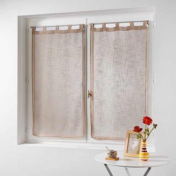 Douceur d'Intérieur Haltona Linen-Effect Net Curtain
