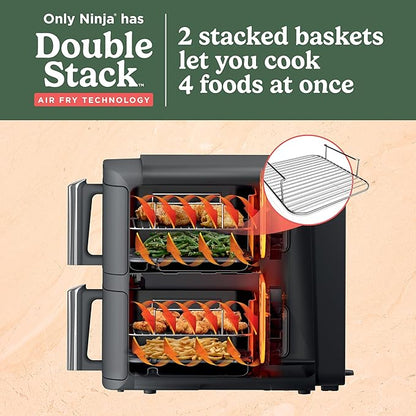 Ninja Double Stack XL Air Fryer: 9.5L Dual Basket, 6-in-1 Cooking Functions
