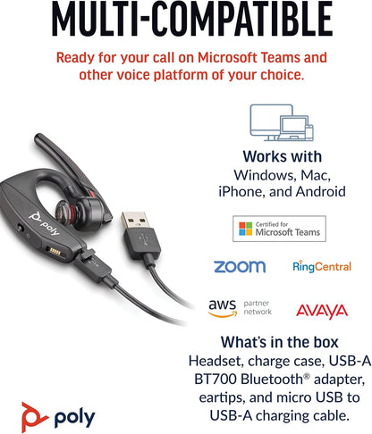 Plantronics Poly Voyager 5200 UC Wireless Headset Black
