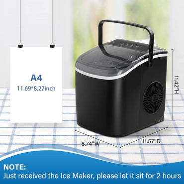 Simple Deluxe Countertop Ice Maker – 9‑Cube Fast Production, 26 lb Capacity