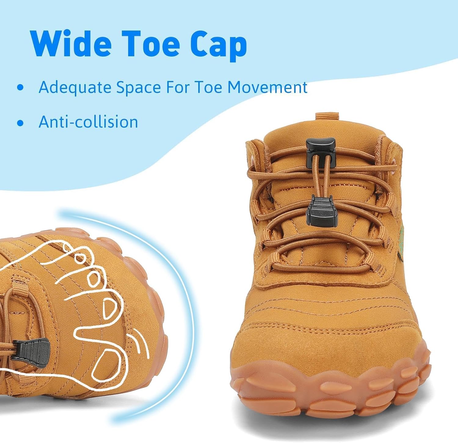 SAGUARO Kids Trail Running Shoes – Lightweight Breathable Barefoot Trainers