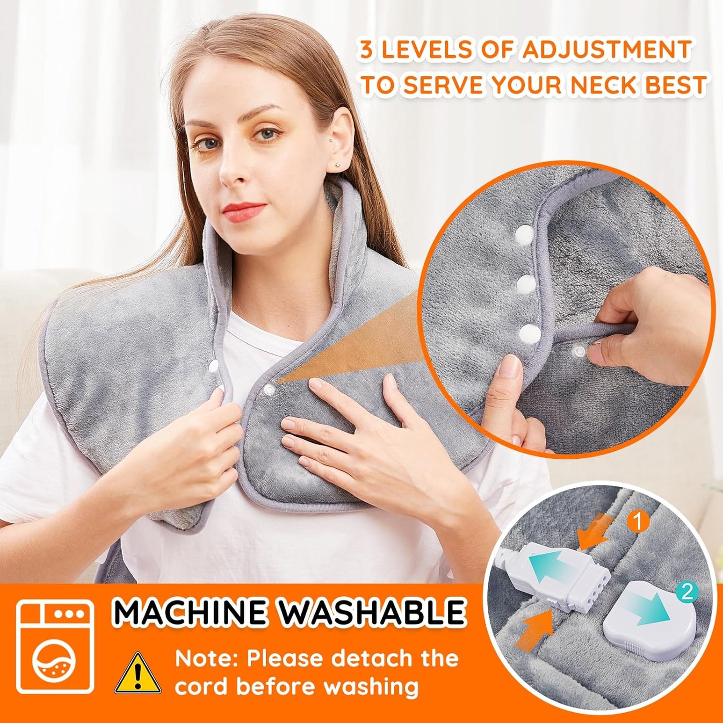 Mia&Coco XL Electric Heating Pad 60x100cm with 6 Heat Levels