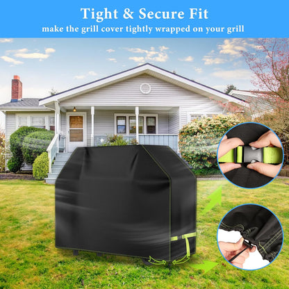 VDISRR 420D Oxford Cloth Waterproof Gas Grill Cover 117 x 66 x 117
