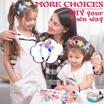 ZLPBAO 49-Piece Kids DIY Hair Accessory Craft Kit for Girls