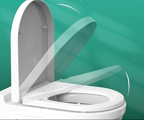storemic Soft‑Close D‑Shape Toilet Seat with Noise‑Reduction and Anti‑Slip
