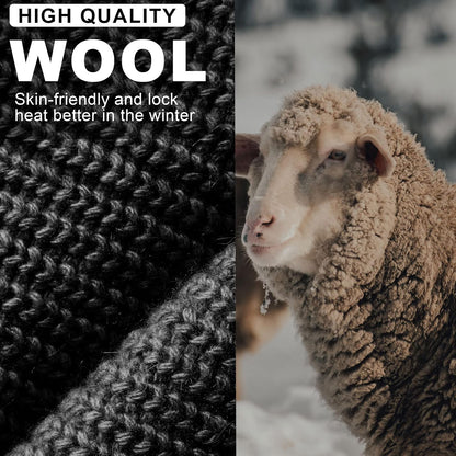 Thermal Thinsulate Wool Beanie – Warm Winter Hat for Men