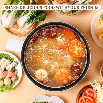 Vocha Electric Hot Pot 1.6L 600W Keep Warm Function Portable Travel Cooker Purple V016