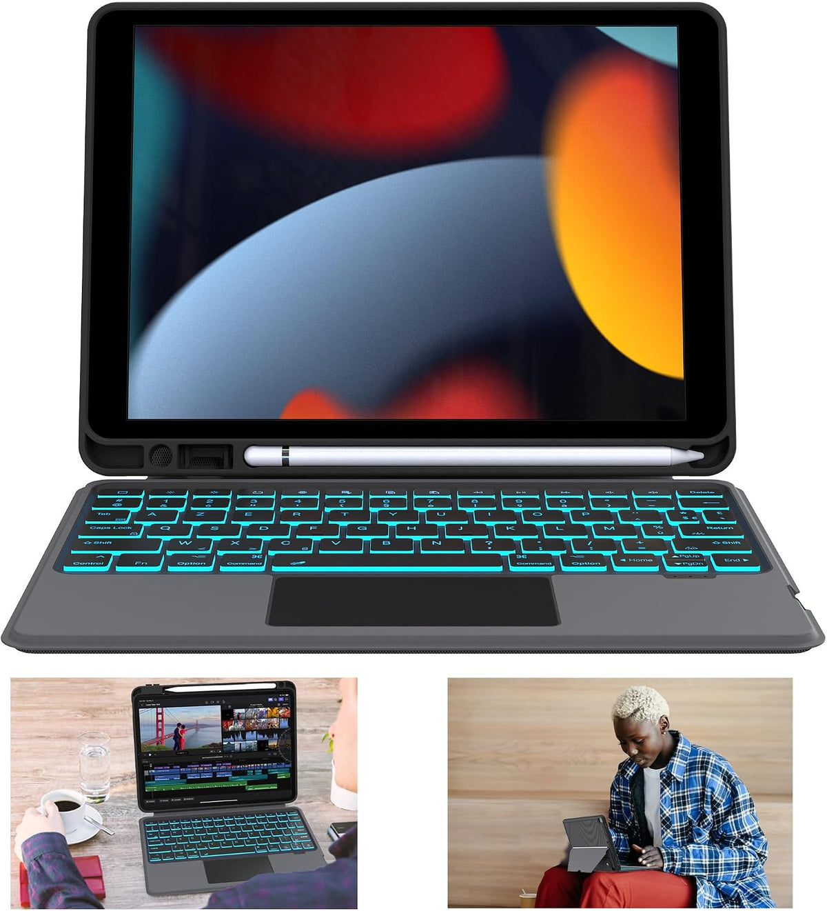 VANKEYPAD W-FR IP10.2 Keyboard Case for iPad 10.2 Inch