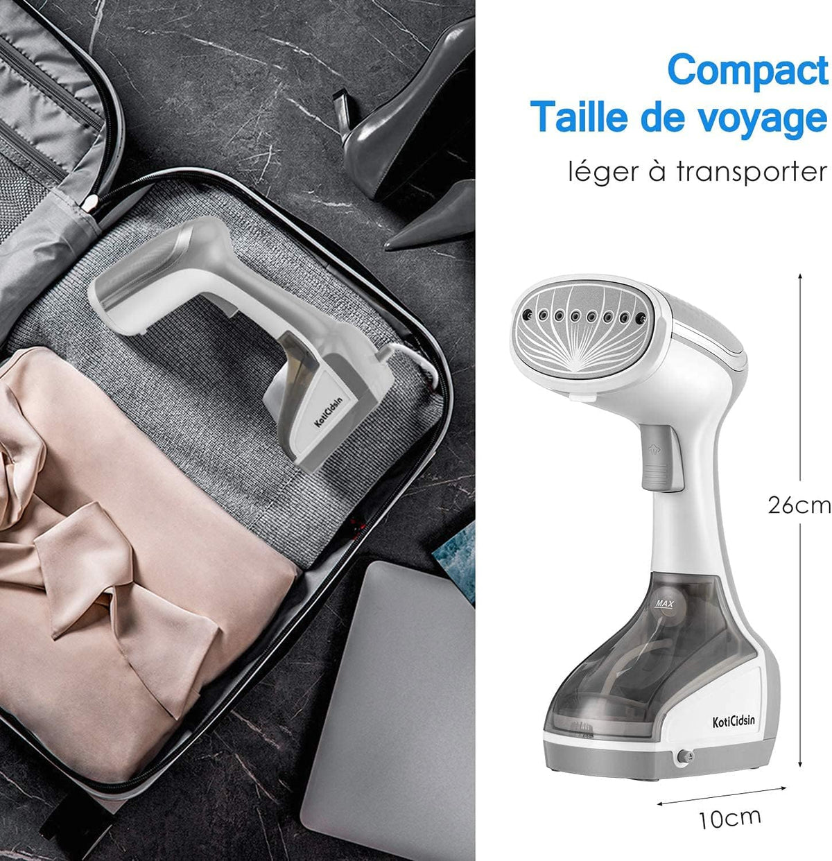 KotiCidsin GT10 Garment Steamer 160ml 1000W Off-White