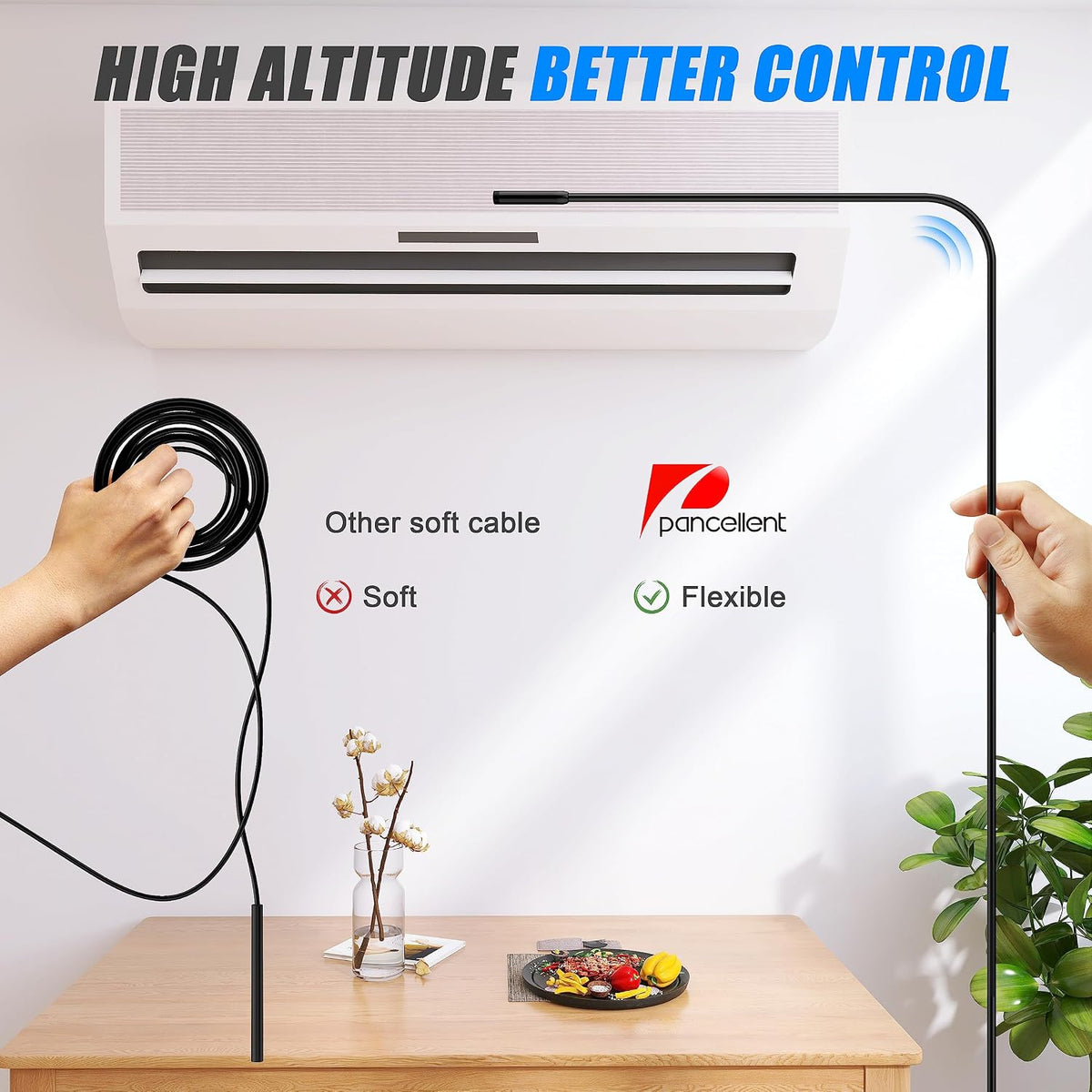 Pancellent 1920P Dual Lens Snake Inspection Borescope Endoscope