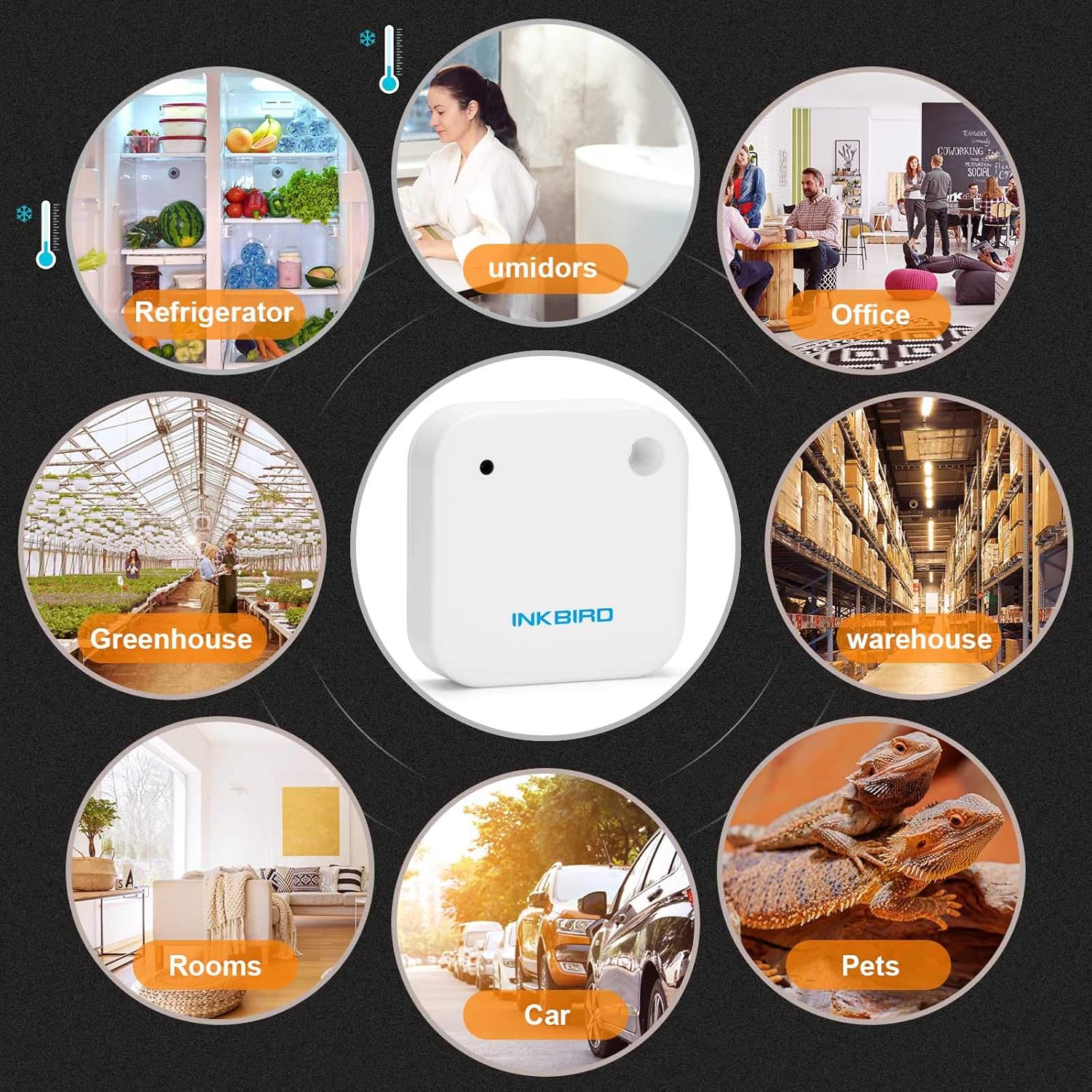 Inkbird IBS-TH2 Bluetooth Thermometer Hygrometer with Magnet, IPX4 Waterproof