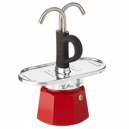 Bialetti Mini Express Moka Set Coffee Maker 83ml Red B0842XDFG7