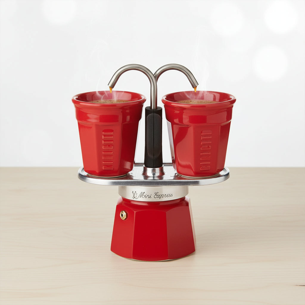 Bialetti Mini Express Moka Set Coffee Maker 83ml Red B0842XDFG7