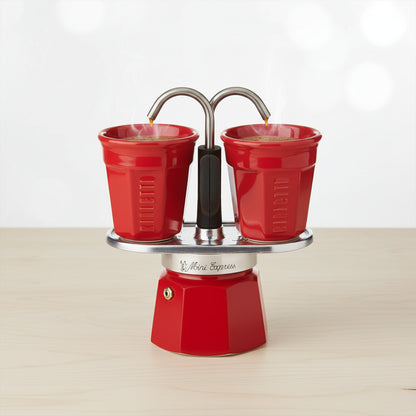 Bialetti Mini Express Moka Set Coffee Maker 83ml Red B0842XDFG7