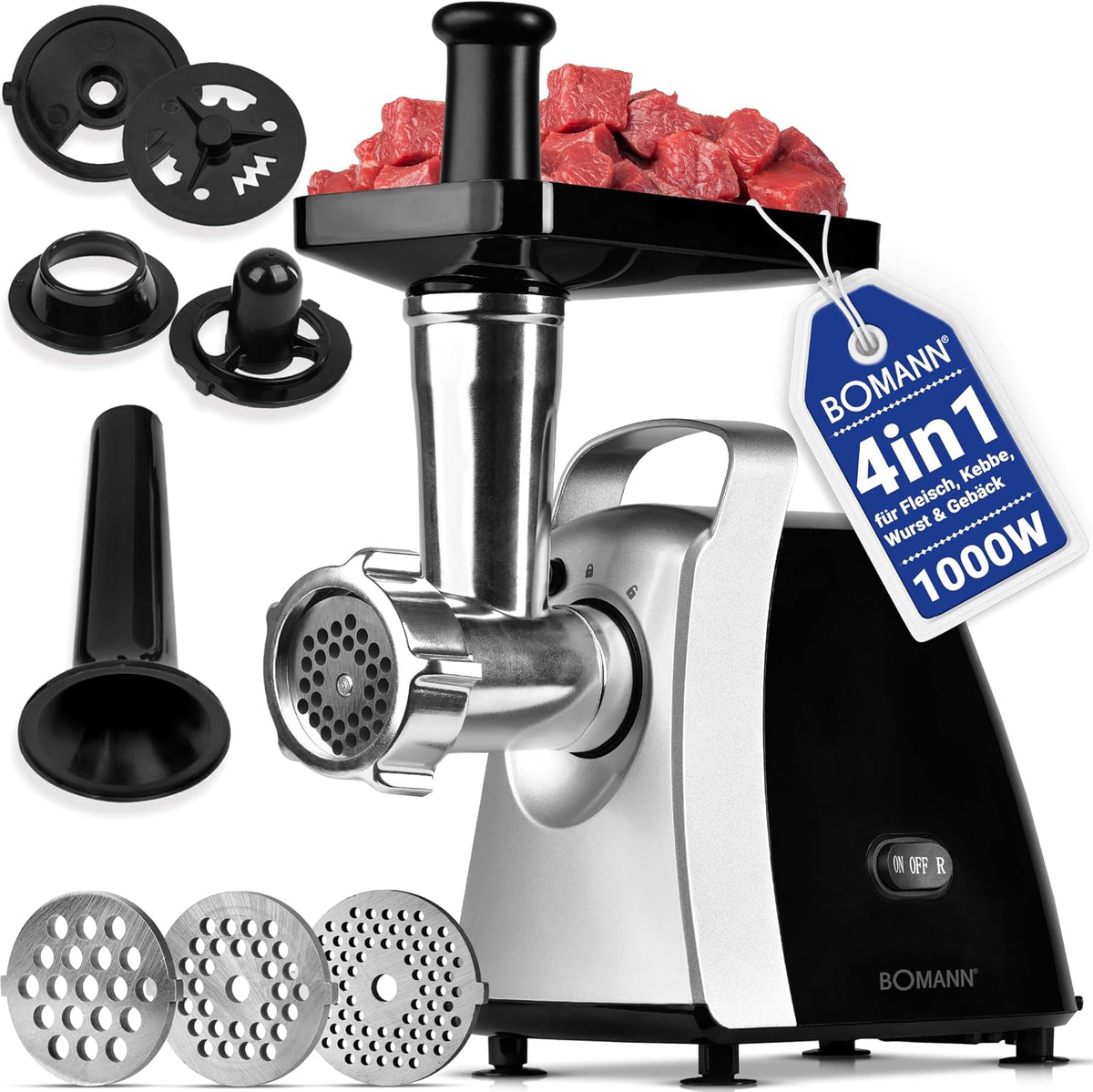 Bomann FW 6067 CB Meat Grinder 1000W Black