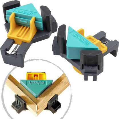 Wolfcraft Corner Clamps ES 22 – 2‑Piece 90° Angle Clamp for Woodworking