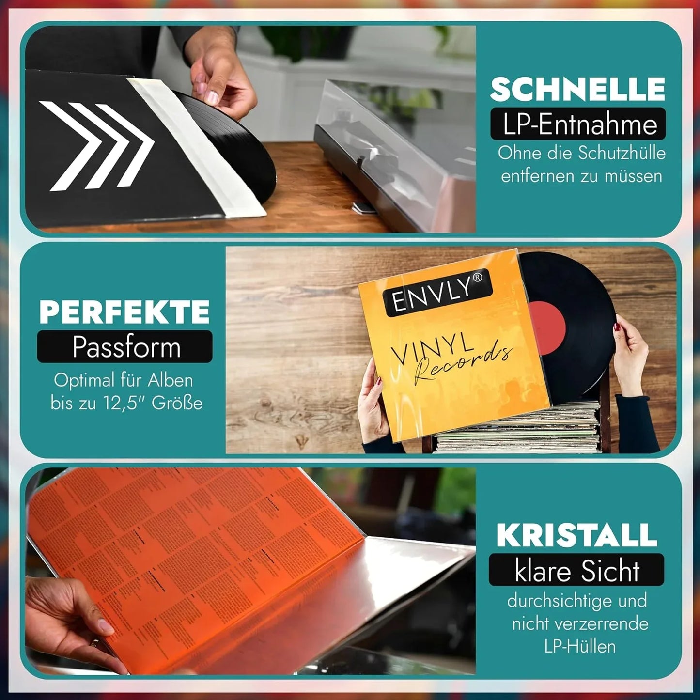 Gatefold Record Sleeves for Vinyl Protection (50-Pack) | Rice Paper | Anti-Static (12") - Gomix Brands Outlet