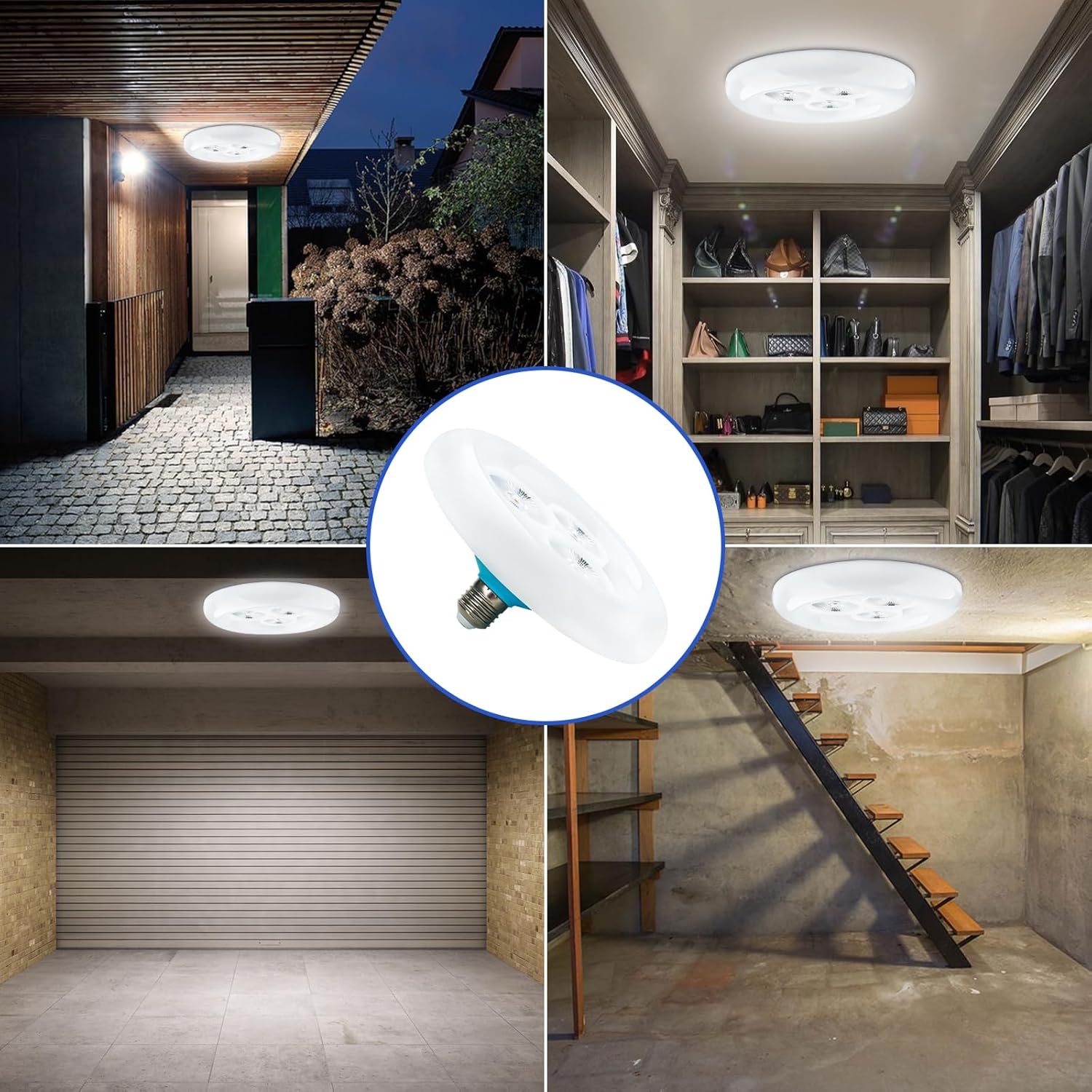 CREATESTAR 30W Round LED Ceiling Light with 3 Color Temperatures