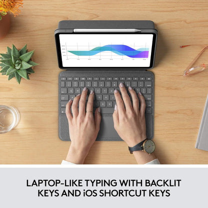 Logitech Folio Touch Keyboard Case for iPad Pro 11‑inch – Grey