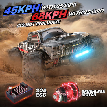 DEERC 1/14 Brushless 4x4 Off-Road Truck with 7 Light Modes