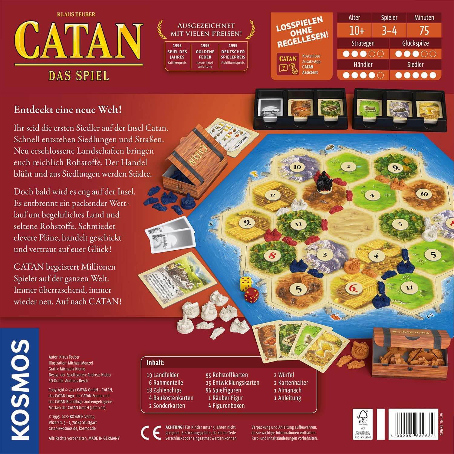 Catan Board Game: Strategic Resource Trading, Settlement Building for Family Fun