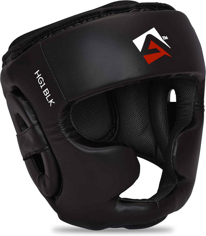 AQF Premium Full Face Boxing Headguard: MMA Training Headgear Muay Thai Sparring Protection