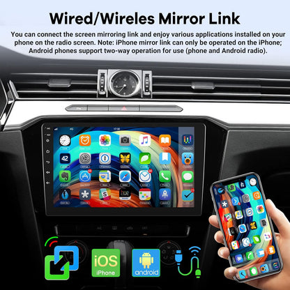 EKAT 10.1" Android 11 Double Din Car Stereo Wireless CarPlay