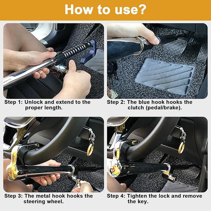 Turnart Steering Wheel Lock Anti-Theft Device 95 cm