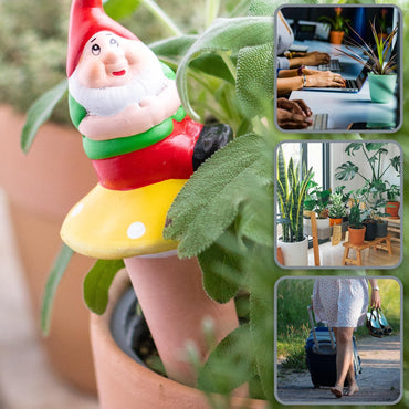 com-four 3-Pack Automatic Indoor Plant Watering Spikes – Cute Dwarf Design