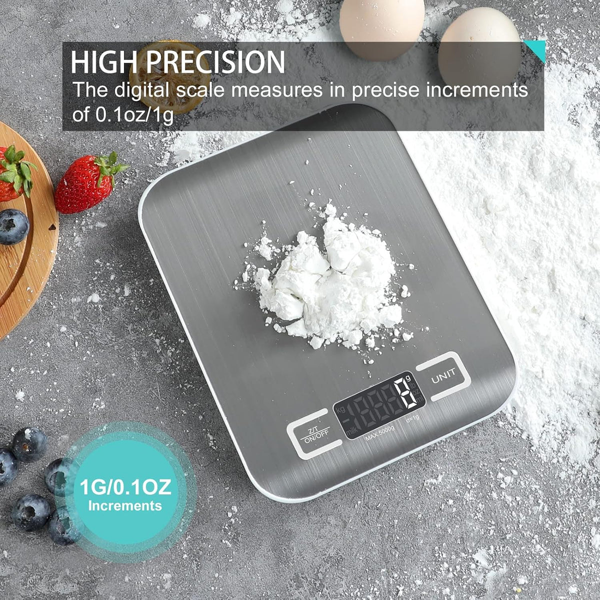 Domini K1H Digital Kitchen Scale 5kg White
