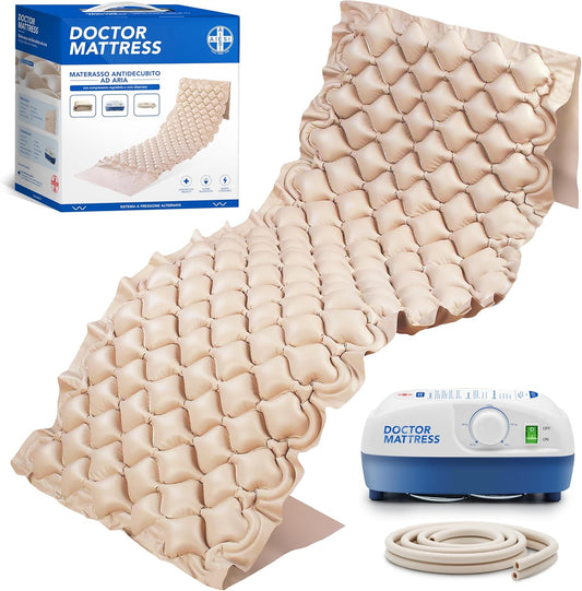 AIESI Doctor Mattress 130-Cell Air Therapy, 150kg Capacity, Quiet Compressor