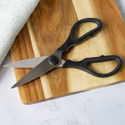 Rae Dunn Everyday Kitchen Scissors - Black Stainless Steel Shears - Gomix Brands Outlet