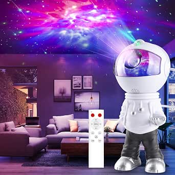 BCGA Astronaut Star Projector Galaxy LED Night Light with Remote