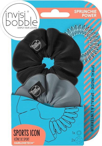 Invisibobble Sprunchie Spiral Hair Ring 2-Pack Athletic Scrunchies