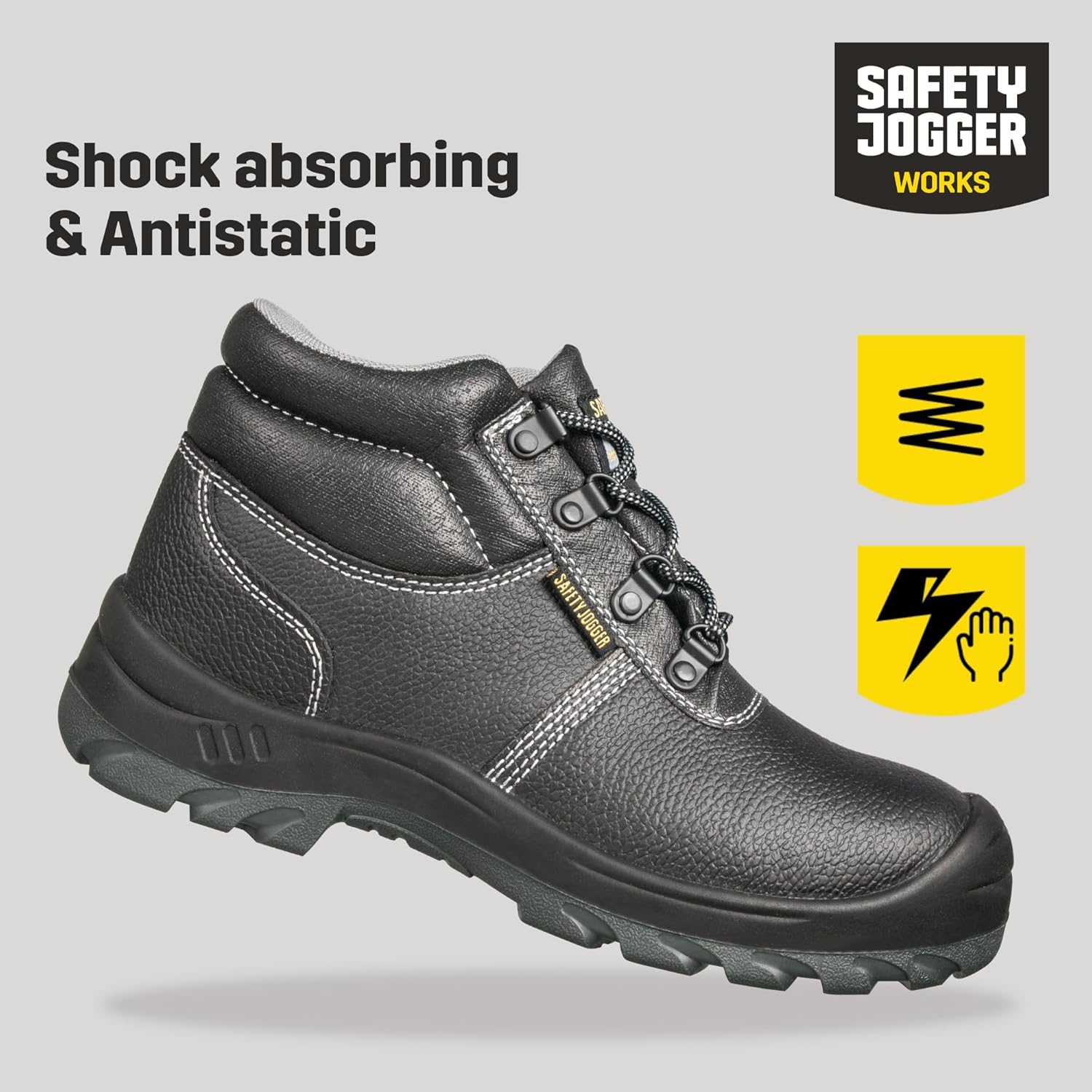 Safety Jogger Bestboy Men's Construction Steel Toe Work Boots