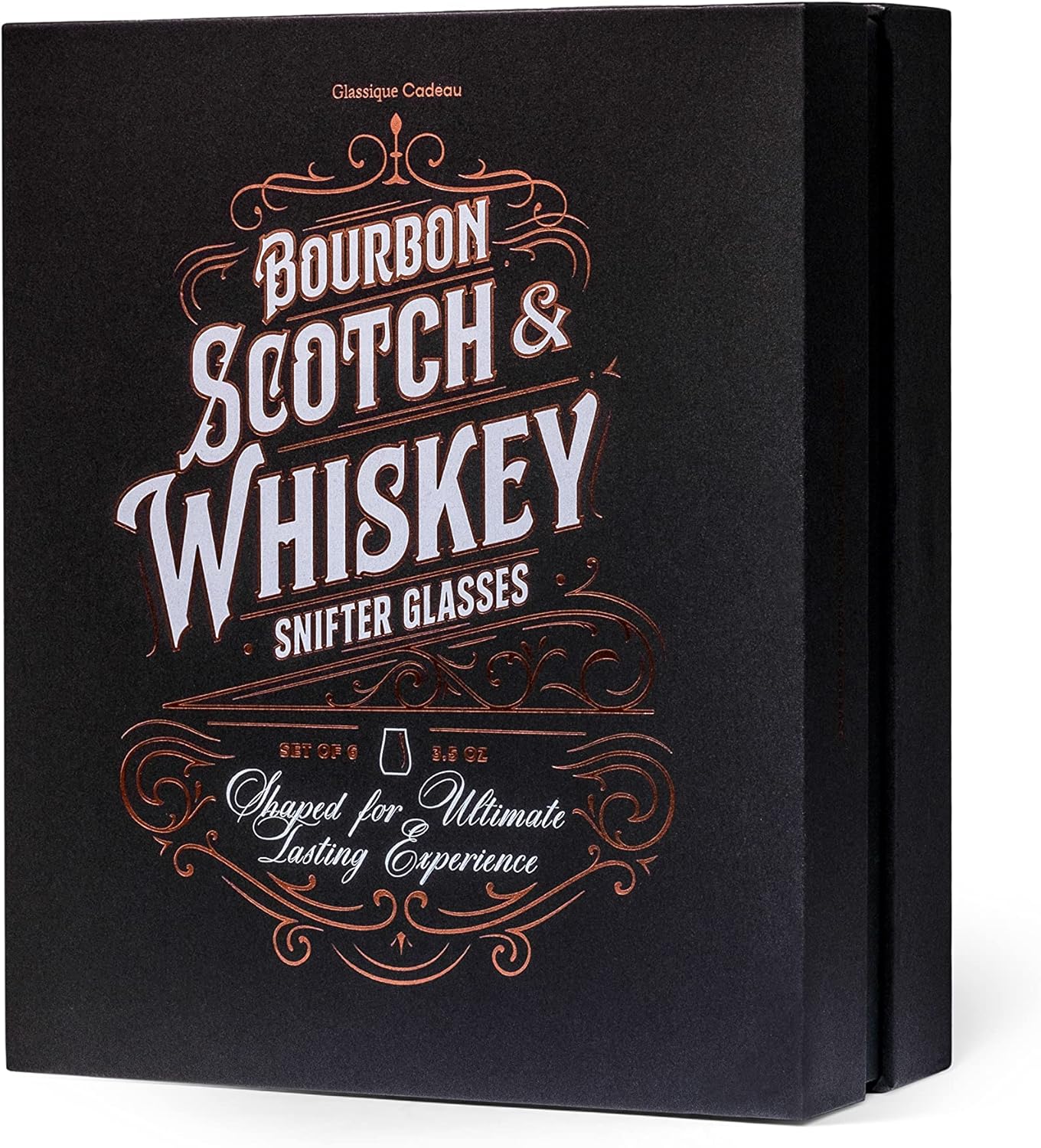 Professional Stemless 3.5oz Tulip Whiskey Tasting Glass Set of 6