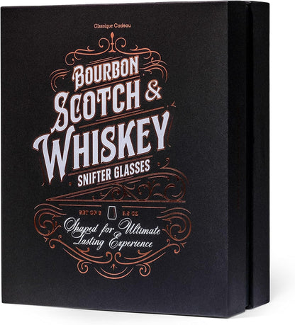 Professional Stemless 3.5oz Tulip Whiskey Tasting Glass Set of 6