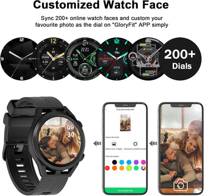 IOWODO R8Pro Waterproof Smartwatch with Call Answer, Music, 24 Sports