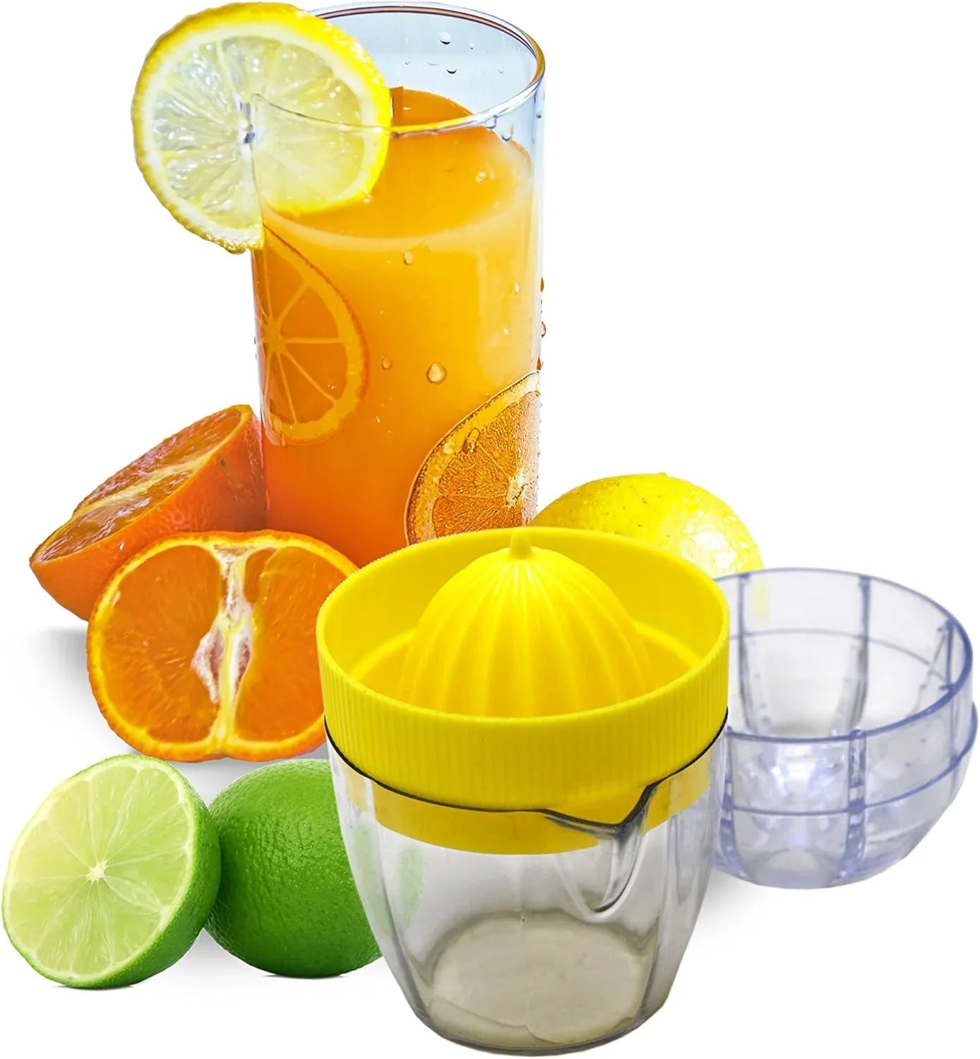 Vin Bouquet Citrus Juicer, Transparent and Yellow - Gomix Brands Outlet