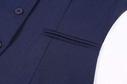 Navy Blue Women's Vest Waistcoat with Pockets – MINTLIMIT