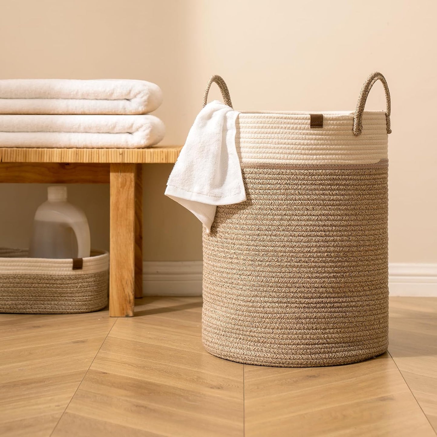 Braided Cotton Laundry Basket