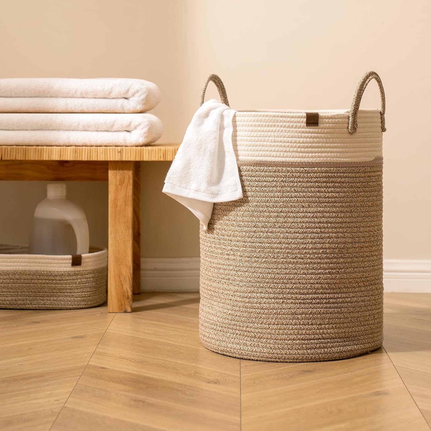 Braided Cotton Laundry Basket