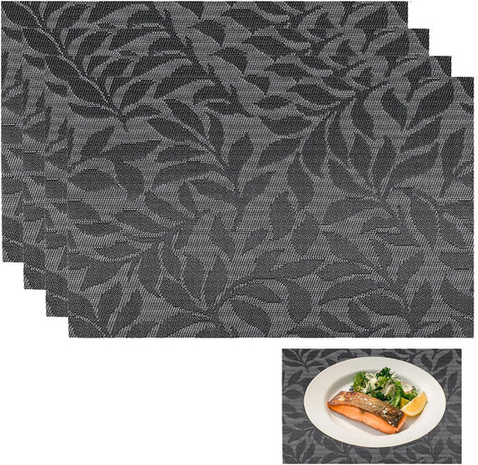 Washable Double-Sided PVC Placemat Set – Heat-Resistant, Moisture-Proof, 4-Pack