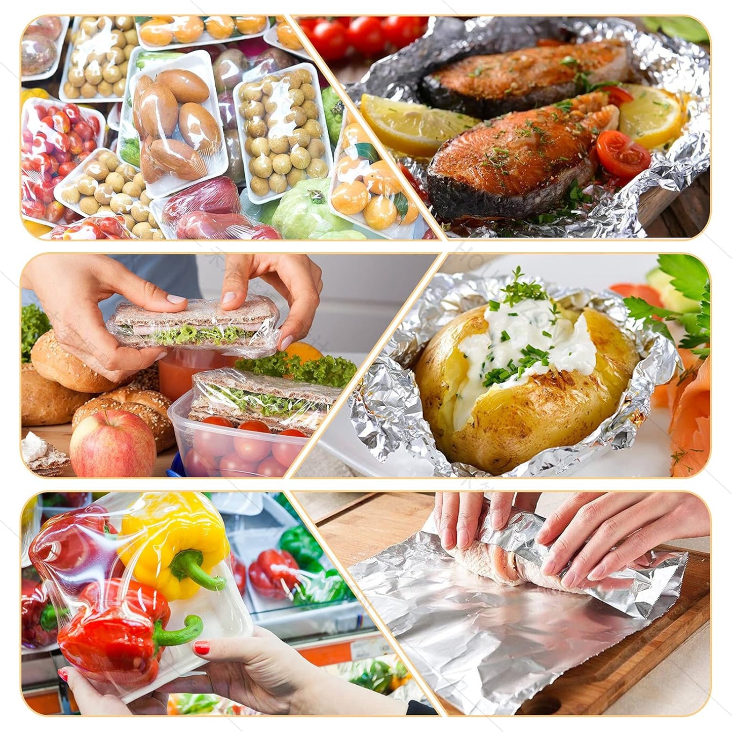 DEEMTON Magnetic Aluminium Foil & Plastic Wrap Dispenser with Cutter